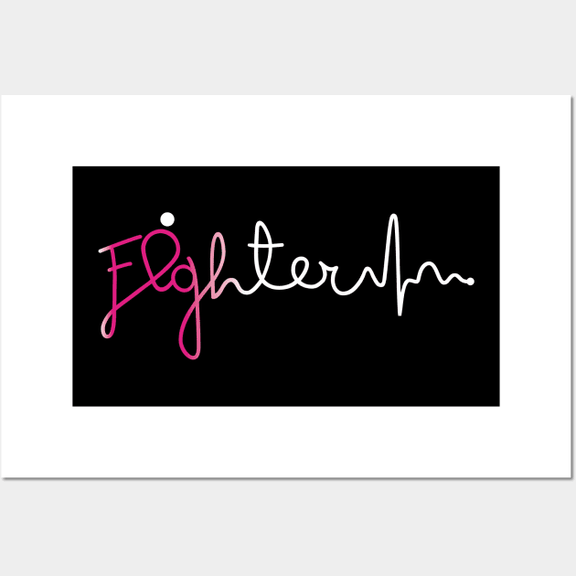 Fighter- Breast Cancer Gifts Breast Cancer Awareness Wall Art by AwarenessClub